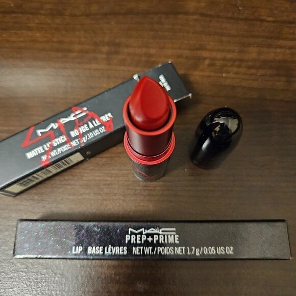 MAC Lipstick Viva Glam Sia and Prep+Prime Lip Base Bundle (NIB) - Picture 1 of 11